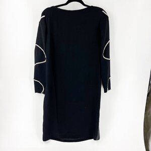 ✅ PIERRE BALMAIN Crystal Embellished BLACK Dress SIZE LARGE WEDDING FORMAL